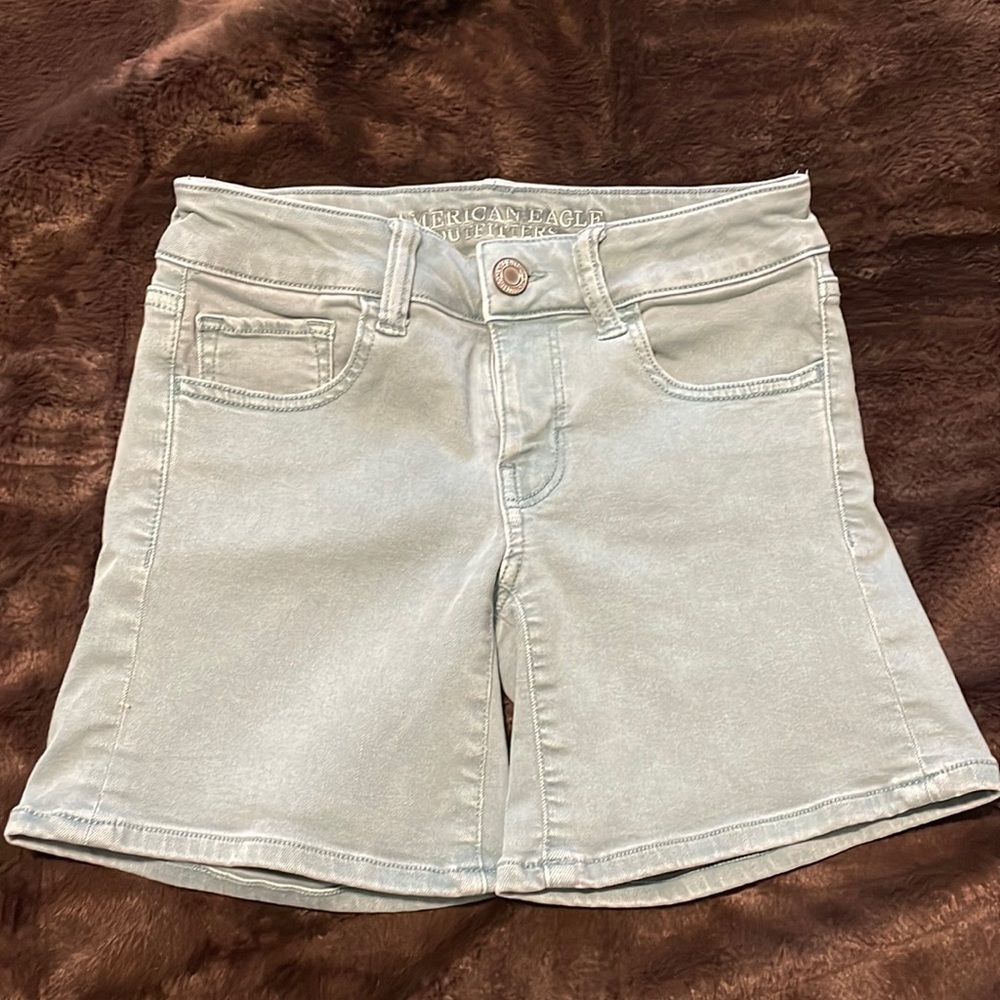 Blue-green, American Eagle shorts